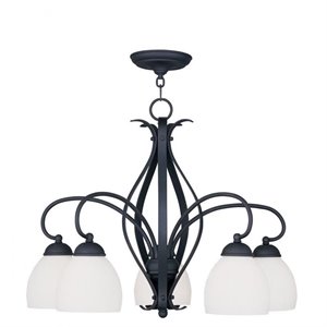 Livex Lighting Brookside Chandelier in Black