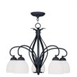 Livex Lighting Brookside Chandelier in Black