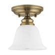 Livex Lighting Essex Ceiling Mount in Antique Brass