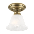 Livex Lighting Essex Ceiling Mount in Antique Brass