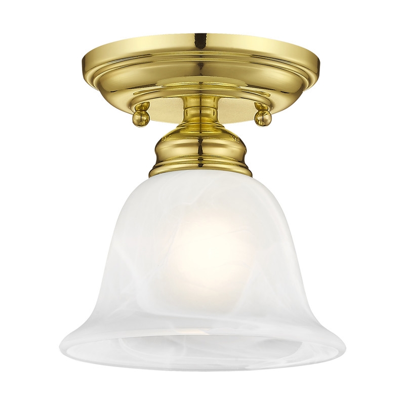 Livex Lighting Essex Ceiling Mount in Polished Brass