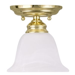 Livex Lighting Essex Ceiling Mount in Polished Brass