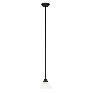 Livex Coronado 1-Light 7.5&quot Bronze Mini Pendant Ceiling Light