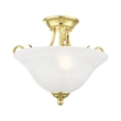 Livex Lighting Coronado Ceiling Mount in Polished Brass