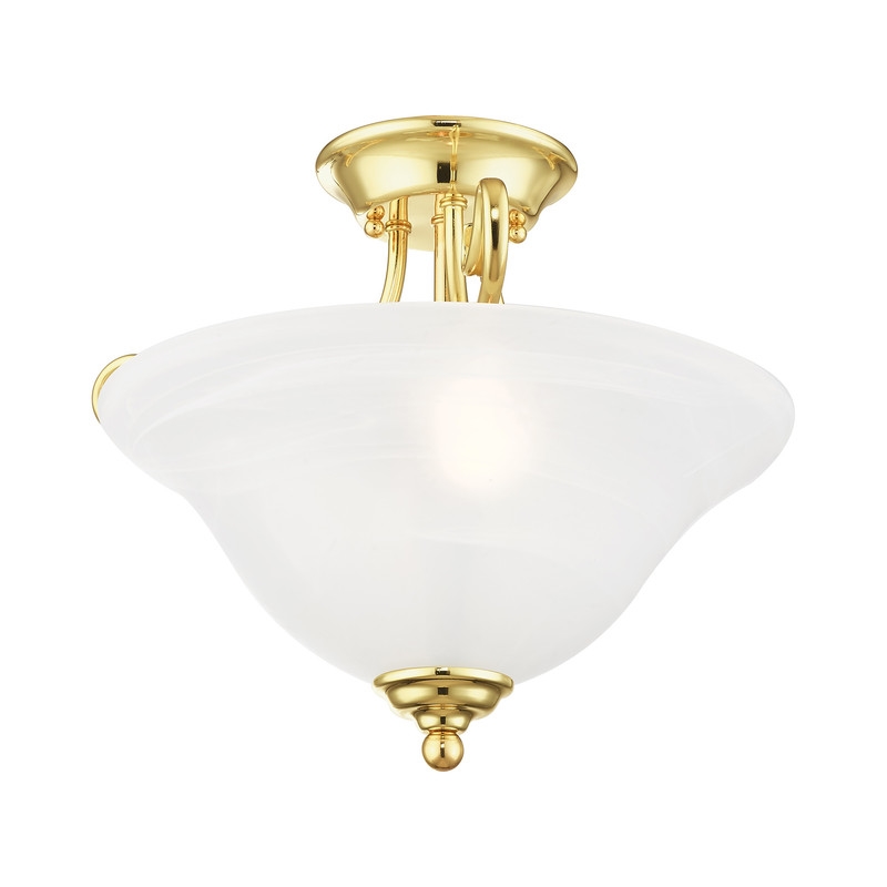 Livex Lighting Coronado Ceiling Mount in Polished Brass