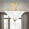 Livex Lighting Coronado Ceiling Mount in Polished Brass