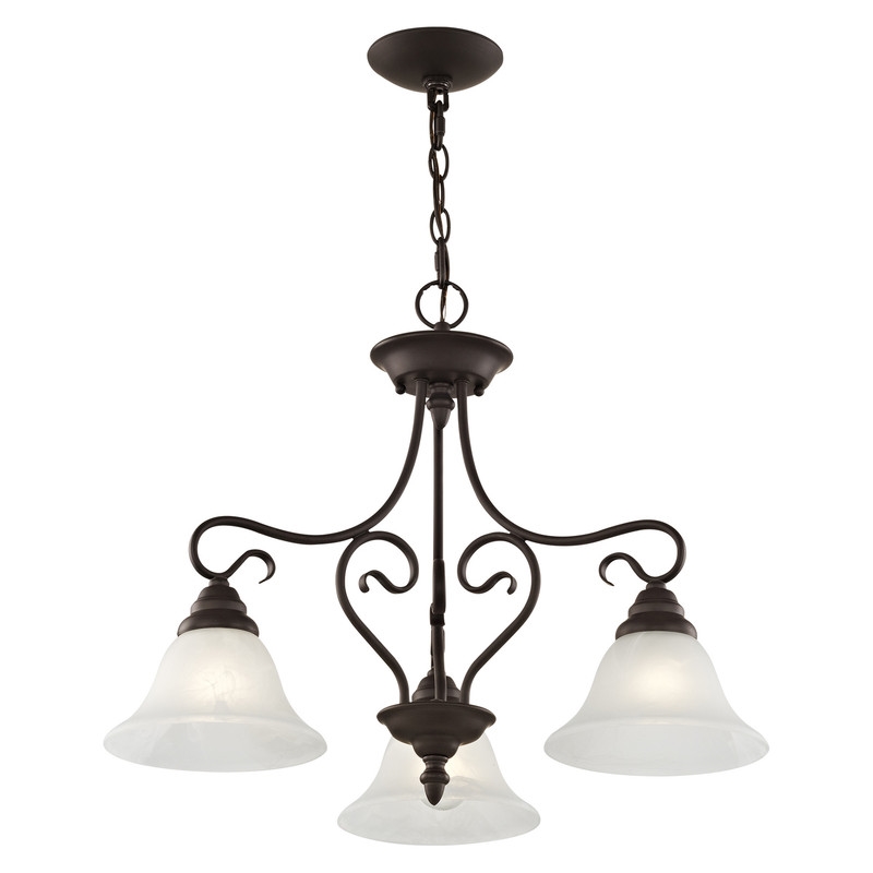 Livex Lighting 3 Light Bronze Dinette/ Ceiling Mount