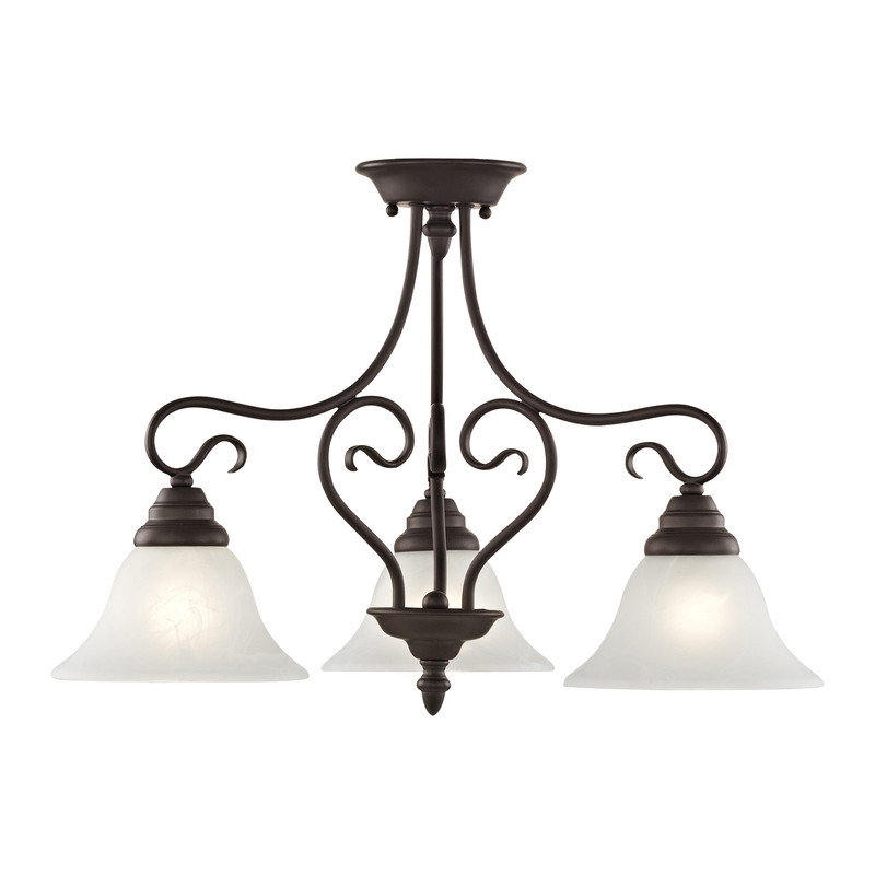 Livex Lighting 3 Light Bronze Dinette/ Ceiling Mount