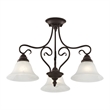 Livex Lighting 3 Light Bronze Dinette/ Ceiling Mount