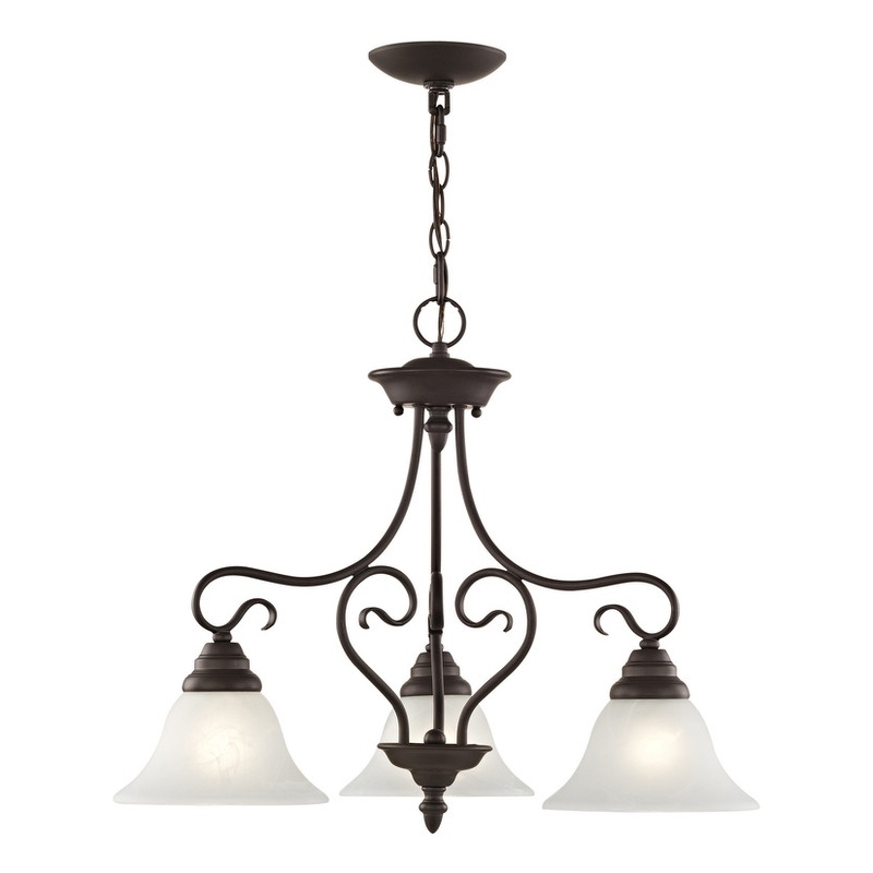 Livex Lighting 3 Light Bronze Dinette/ Ceiling Mount