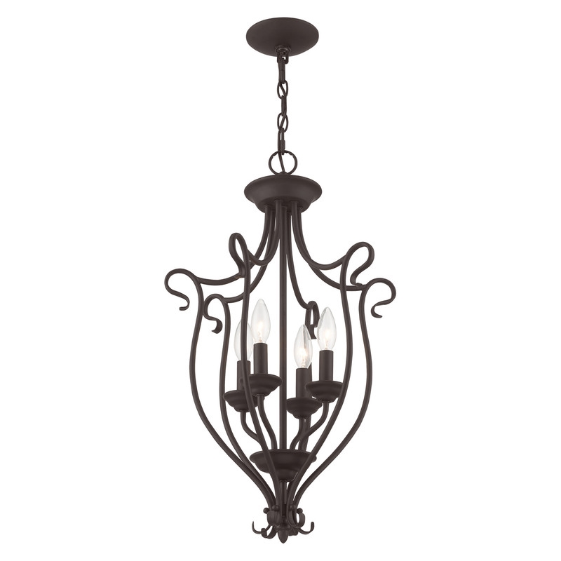 Livex Lighting Coronado Foyer Chandelier in Bronze