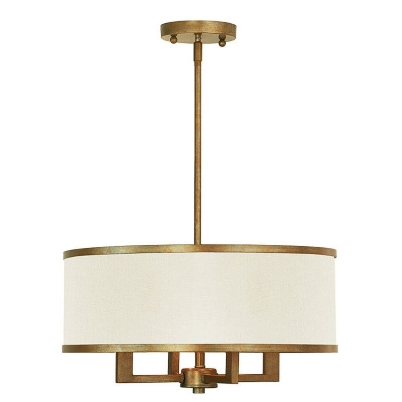Livex Lighting Park Ridge Chandelier in Hand Painted Antique Gold Leaf