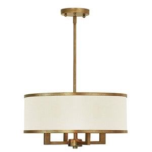 Livex Lighting Park Ridge Chandelier in Hand Painted Antique Gold Leaf