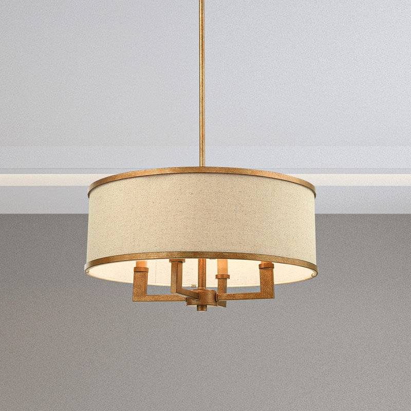 Livex Lighting Park Ridge Chandelier in Hand Painted Antique Gold Leaf