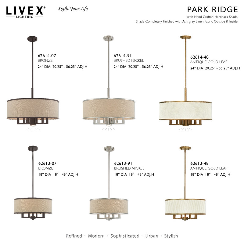 Livex Lighting Park Ridge Chandelier in Hand Painted Antique Gold Leaf