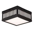 Livex Lighting Prentice 2 Light 7.5 inch Bronze Flush Mount Ceiling Light