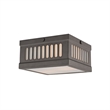 Livex Lighting Prentice 2 Light 7.5 inch Bronze Flush Mount Ceiling Light