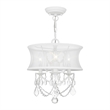 Livex Lighting 3 Light White Chandelier/Ceiling Mount