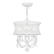 Livex Lighting 3 Light White Chandelier/Ceiling Mount