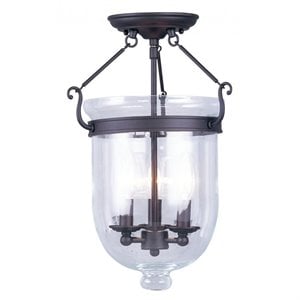 Livex Lighting Jefferson Ceiling Mount in Bronze