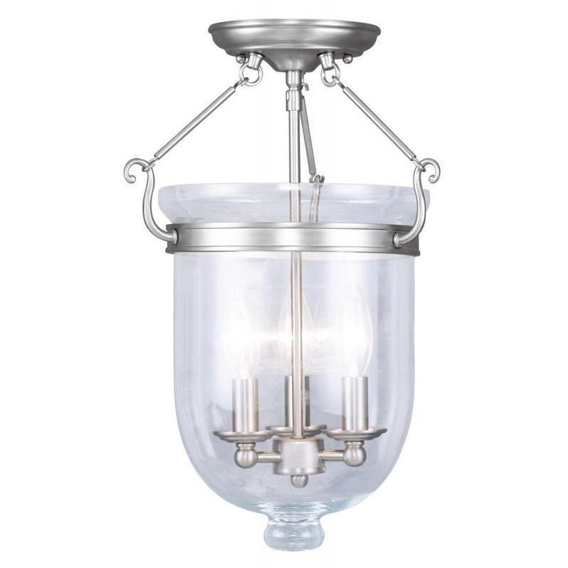 Livex Lighting Jefferson Ceiling Mount in Brushed Nickel