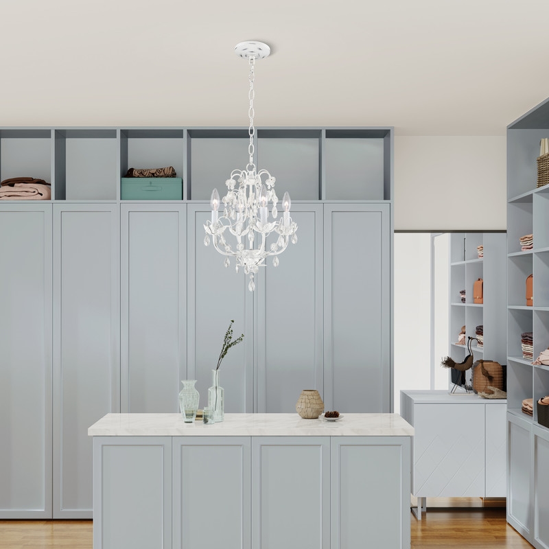 Livex Lighting Athena Chandelier in Antique White