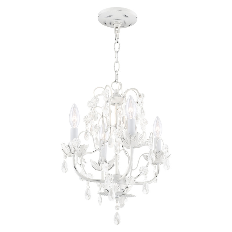 Livex Lighting Athena Chandelier in Antique White