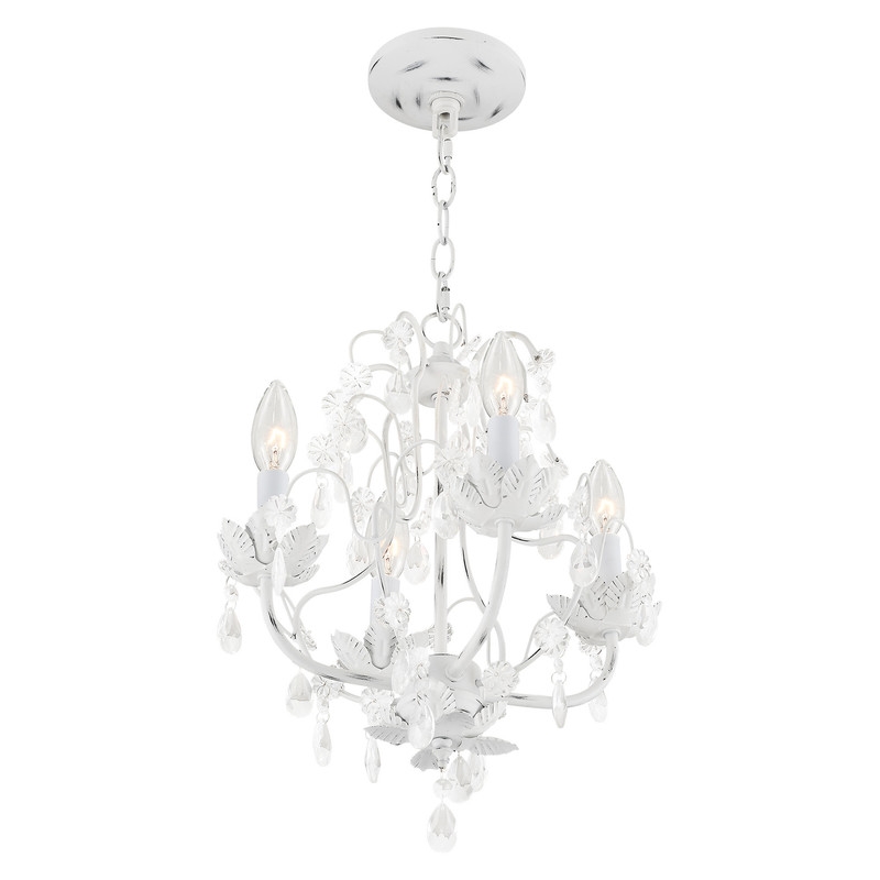 Livex Lighting Athena Chandelier in Antique White