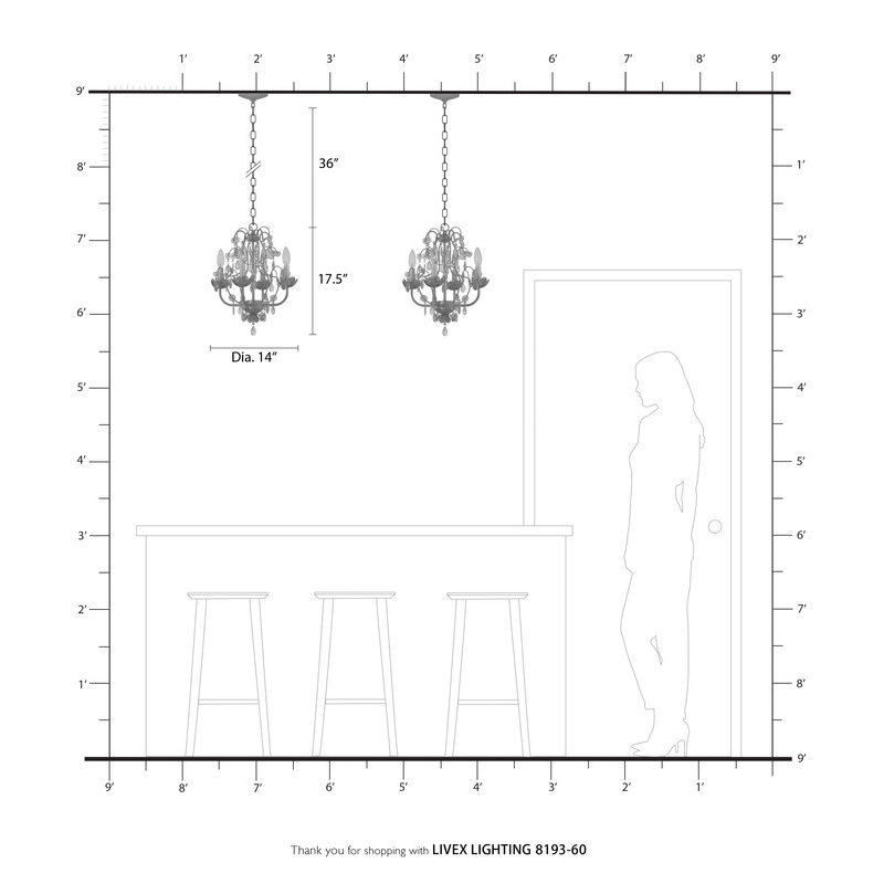 Livex Lighting Athena Chandelier in Antique White