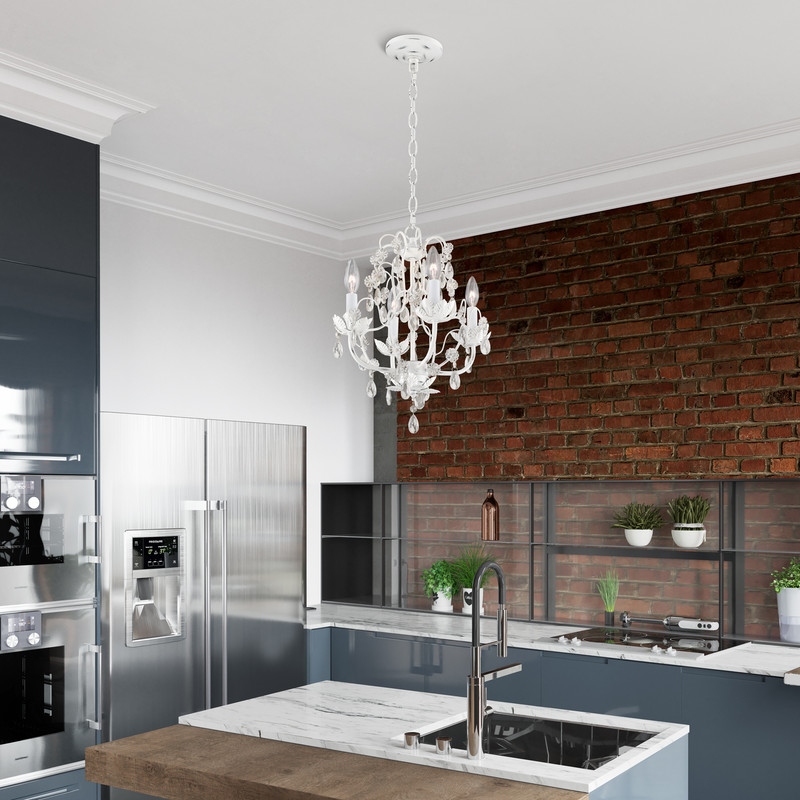 Livex Lighting Athena Chandelier in Antique White