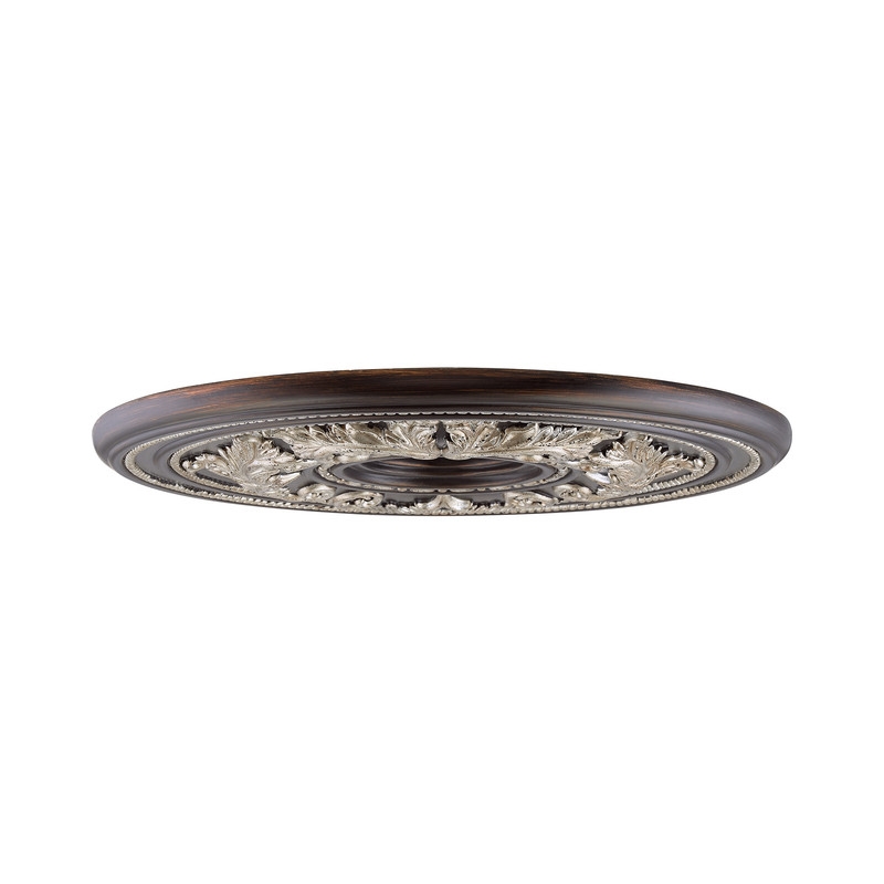 Livex Lighting Ceiling Medallion in Hand Rubbed Bronze with Antique Silver