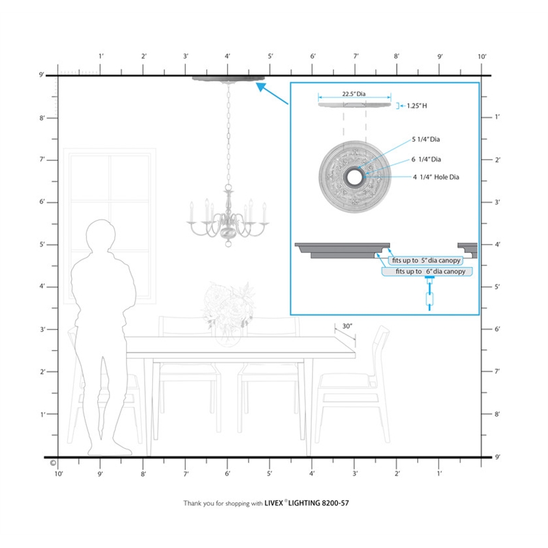 Livex Lighting Ceiling Medallion in Venetian Patina