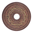 Livex Lighting Ceiling Medallion in Verona Bronze with Aged Gold Leaf Accents