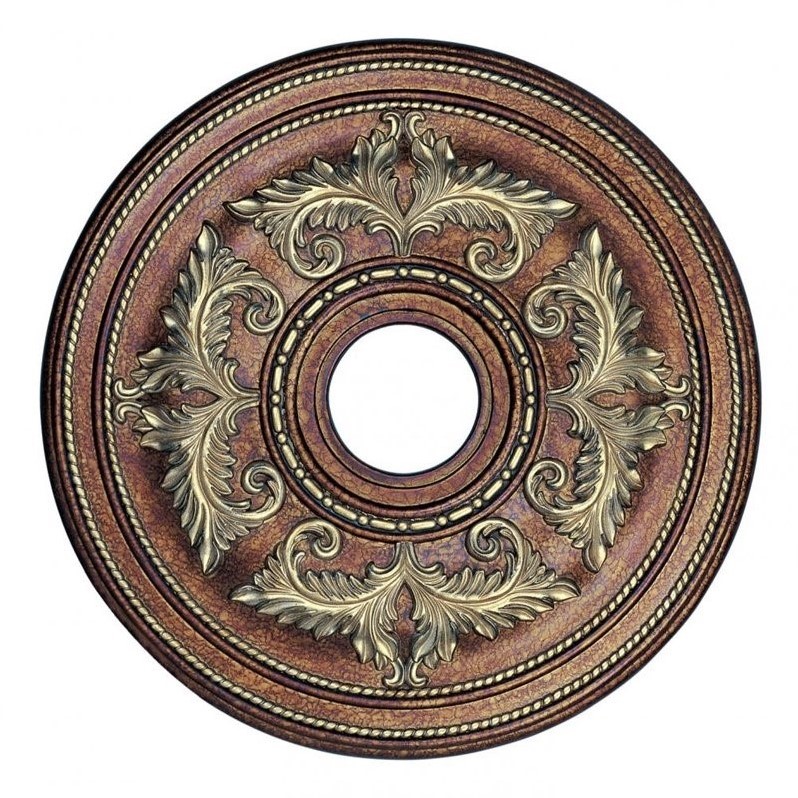 Livex Lighting Ceiling Medallion in Palacial Bronze with Gilded Accents