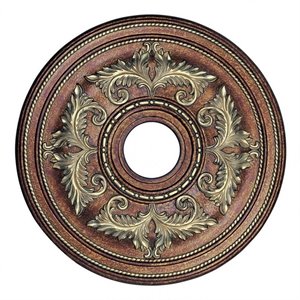 Livex Lighting Ceiling Medallion in Palacial Bronze with Gilded Accents