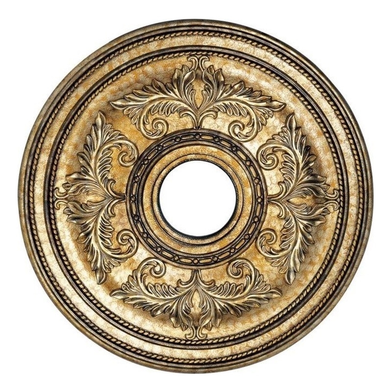 Livex Lighting Ceiling Medallion in Hand Painted Vintage Gold Leaf