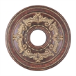 Livex Lighting Ceiling Medallion in Verona Bronze with Aged Gold Leaf Accents