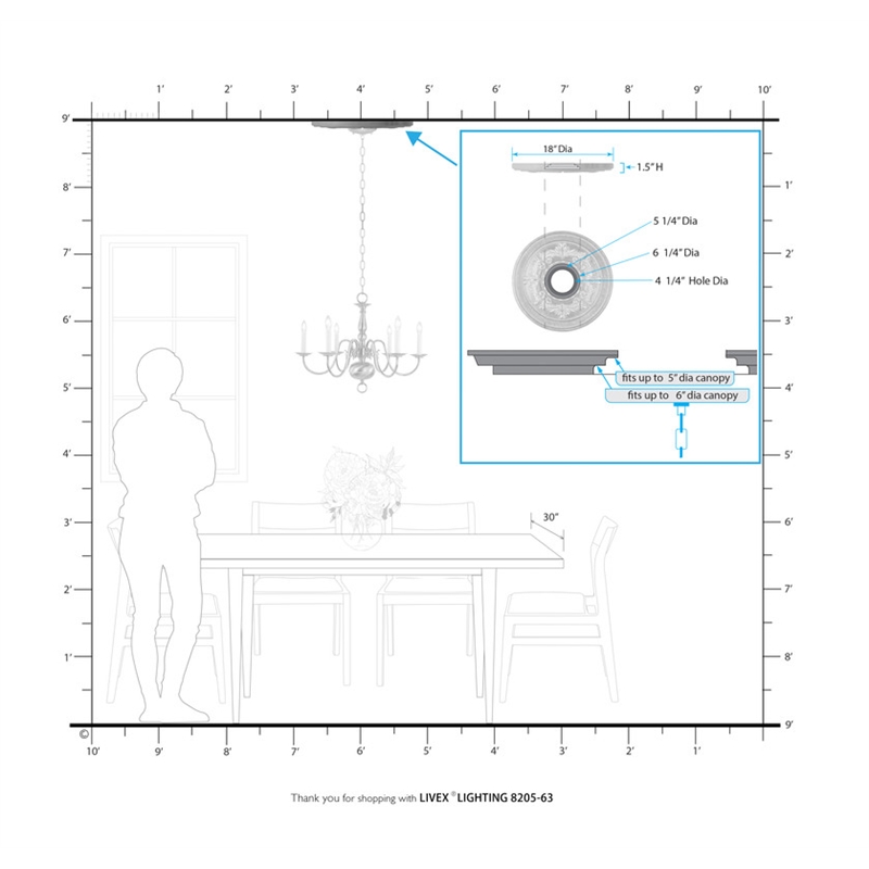 Livex Lighting Ceiling Medallion in Verona Bronze with Aged Gold Leaf Accents