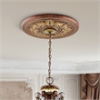 Livex Lighting Ceiling Medallion in Verona Bronze with Aged Gold Leaf Accents