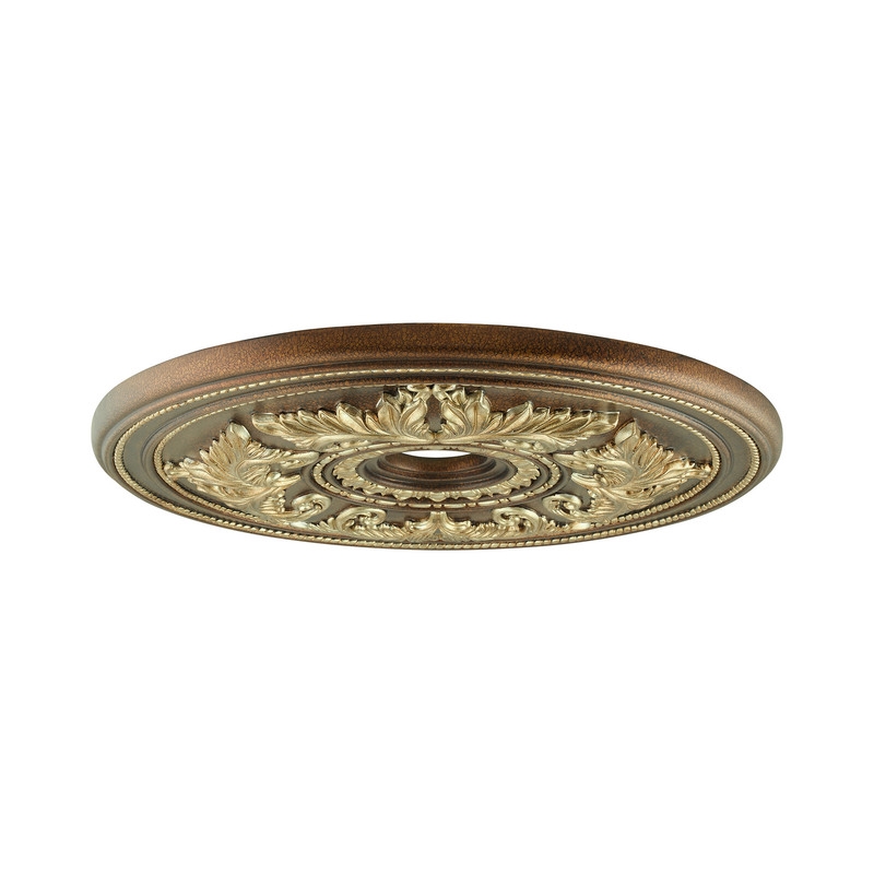 Livex Lighting Ceiling Medallion in Palacial Bronze with Gilded Accents