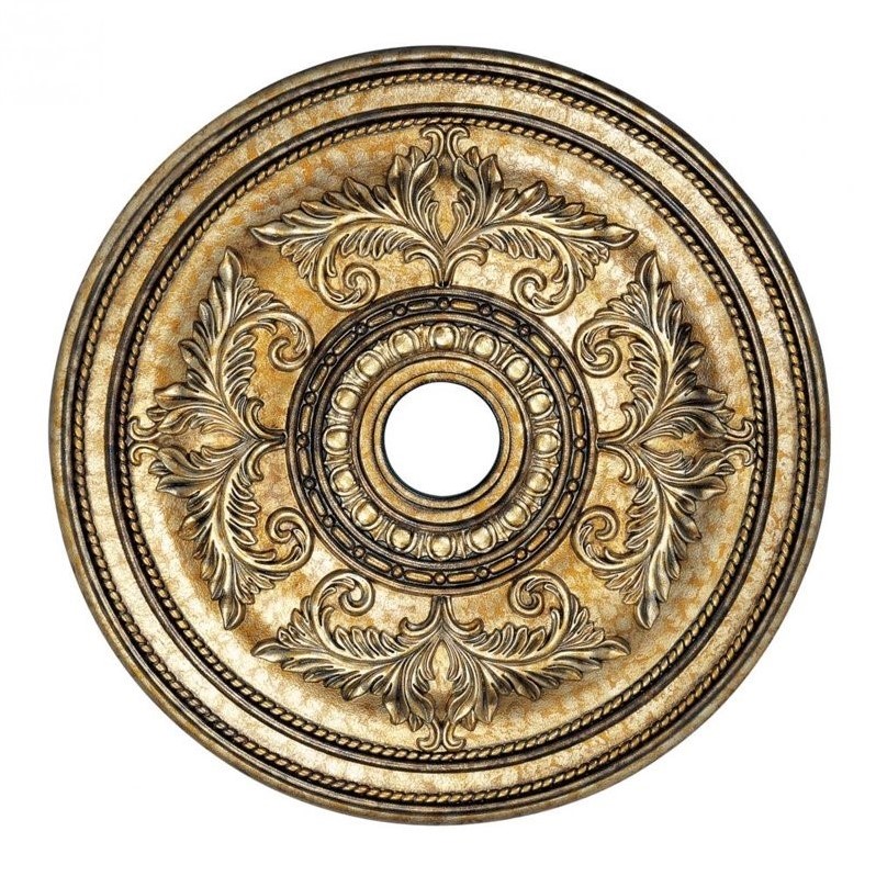 Livex Lighting Ceiling Medallion in Hand Painted Vintage Gold Leaf