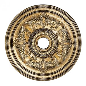 Livex Lighting Ceiling Medallion in Hand Painted Vintage Gold Leaf