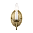 Livex Lighting Home Basics 1-Light Metal Wall Sconce in Antique Brass