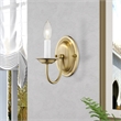 Livex Lighting Home Basics 1-Light Metal Wall Sconce in Antique Brass