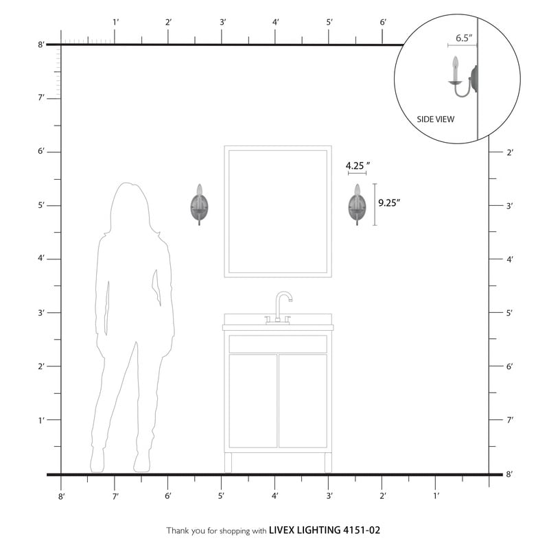Livex Lighting Wall Sconce in Polished Brass
