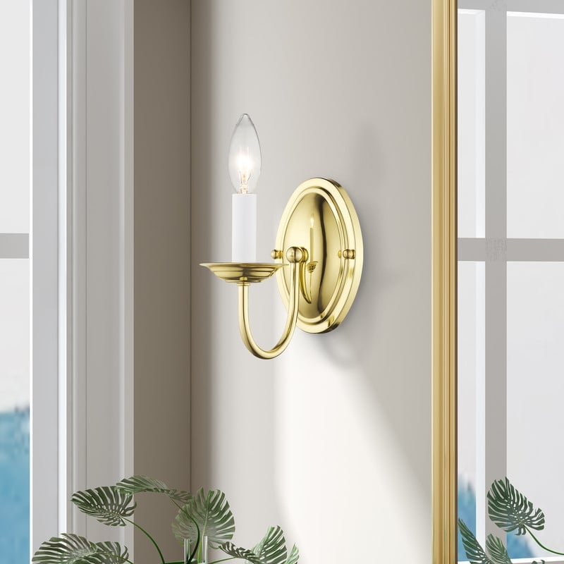 Livex Lighting Wall Sconce in Polished Brass