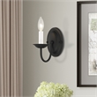 Livex Lighting Home Basics 1-Light Metal Wall Sconce in Black