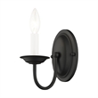 Livex Lighting Home Basics 1-Light Metal Wall Sconce in Black