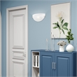 Livex Lighting Oasis 1-Light Metal & Fabric Wall Sconce in Brushed Nickel