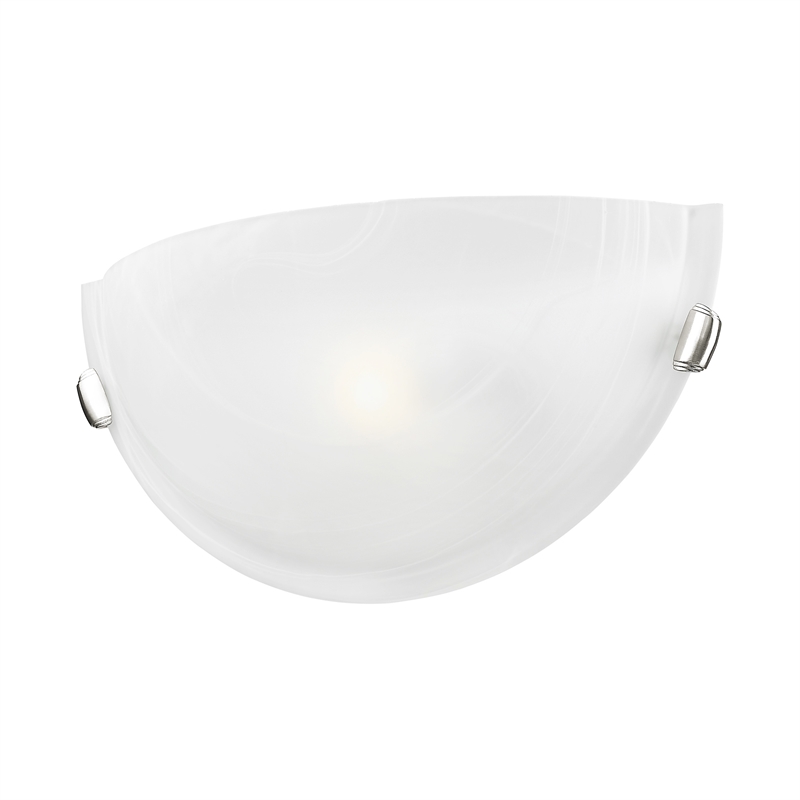 Livex Lighting Oasis 1-Light Metal & Fabric Wall Sconce in Brushed Nickel